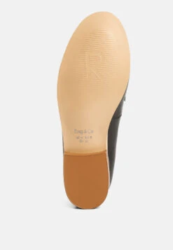 HOLDA Horsebit Embellished Loafers With Stitch Detail In Black 16 HOLDA Horsebit Embellished Loafers With Stitch Detail In Black -Rag & Co HOLDAHorsebitEmbellishedLoaferswithStitchdetailinBlackRCSH4129 BLACK 9