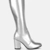 Halara Metallic Pleather Long Boots -Rag & Co HalaraMetallicPleatherLongBootsRCSH5209SILVER 8