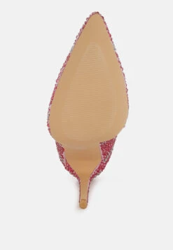 High Roller Rhinestones Embellished Stiletto Boots 16 High Roller Rhinestones Embellished Stiletto Boots -Rag & Co HighRollerRhinestonesEmbellishedStilettoBootsRCSH5215FUCHSIA 3