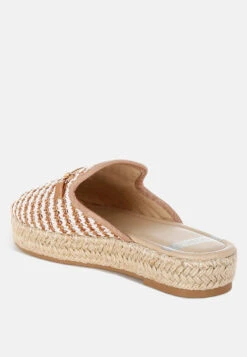 Himari Raffia Slip-On Mules -Rag & Co HimariRaffiaSlip OnMulesRCSH5531BROWN 2