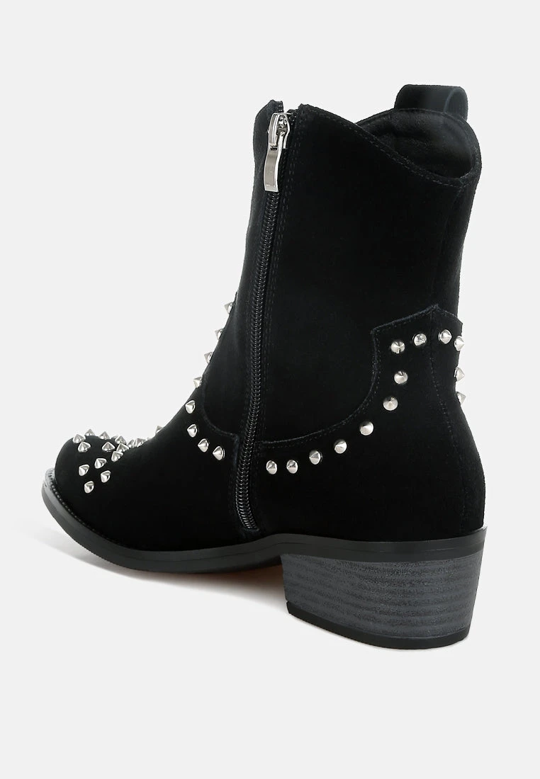 Hira Studs Embellished Cowboy Boots 11 Hira Studs Embellished Cowboy Boots - Image 9