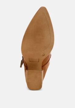 Holler Carved Buckle Statement Mules 37 Holler Carved Buckle Statement Mules -Rag & Co Holler Carved Buckle Statement Mules RCSH5771 TAN 9