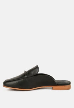 KRISTY Horsebit Embellished Mules In Black -Rag & Co KRISTYHorsebitEmbellishedMulesinBlackRCSH4077Black 4
