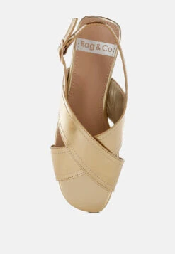 Kanon Metallic Pleather Criss-Cross Flats 18 Kanon Metallic Pleather Criss-Cross Flats -Rag & Co Kanon Metallic Pleather Criss Cross Flats RCSH5480 1