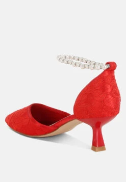Laika Lace Kitten Heel Sandals 34 Laika Lace Kitten Heel Sandals -Rag & Co Laika Lace Kitten Heel Sandals RCSH5112 RED 13 9bce5d2c e002 4737 b707 29c91bde07d1
