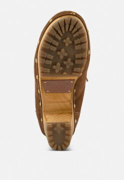 MAAYA Tan Handcrafted Collared Suede Boot -Rag & Co MAAYATanHandcraftedCollaredSuedeBootRCSH2961 TAN 4