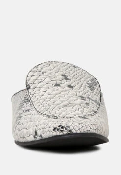 MARLA Black Metallic Leather Mules -Rag & Co MARLABlackMetallicLeatherMules RCSH1869 Black 6