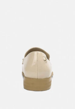 MEANBABE Semicasual Stud Detail Patent Loafers In Beige 12 MEANBABE Semicasual Stud Detail Patent Loafers In Beige -Rag & Co MEANBABESemicasualStudDetailPatentLoafersinBeige RCSH4051 Beige 8