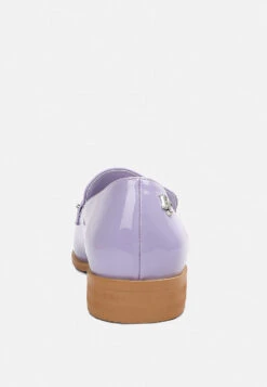 MEANBABE Semicasual Stud Detail Patent Loafers In Lilac -Rag & Co MEANBABESemicasualStudDetailPatentLoafersinLilac RCSH4051 Lilac 8