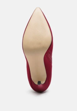MELBA Pointed Toe Stiletto Boot In Burgundy -Rag & Co MELBAPointedtoeStilettoBootinBurgundy RCSH2680 BURGUNDY 4