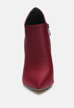 MELBA Pointed Toe Stiletto Boot In Burgundy -Rag & Co MELBAPointedtoeStilettoBootinBurgundy RCSH2680 BURGUNDY 5