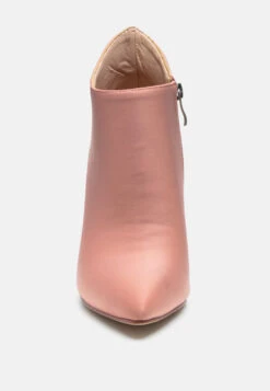 MELBA Pointed Toe Stiletto Boot In Nude -Rag & Co MELBAPointedtoeStilettoBootinNude RCSH2680 NUDE 5