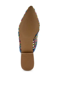 ZOOEY Colorful Woven Flat Mules -Rag & Co MG 3582