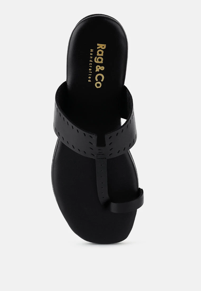 MILA Black Toe Ring Thong Slip Ons 8 MILA Black Toe Ring Thong Slip Ons - Image 6