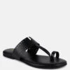 MILA Black Toe Ring Thong Slip Ons -Rag & Co MILABlackToeRingThongSlipOns RCSH4084 BLACK 5