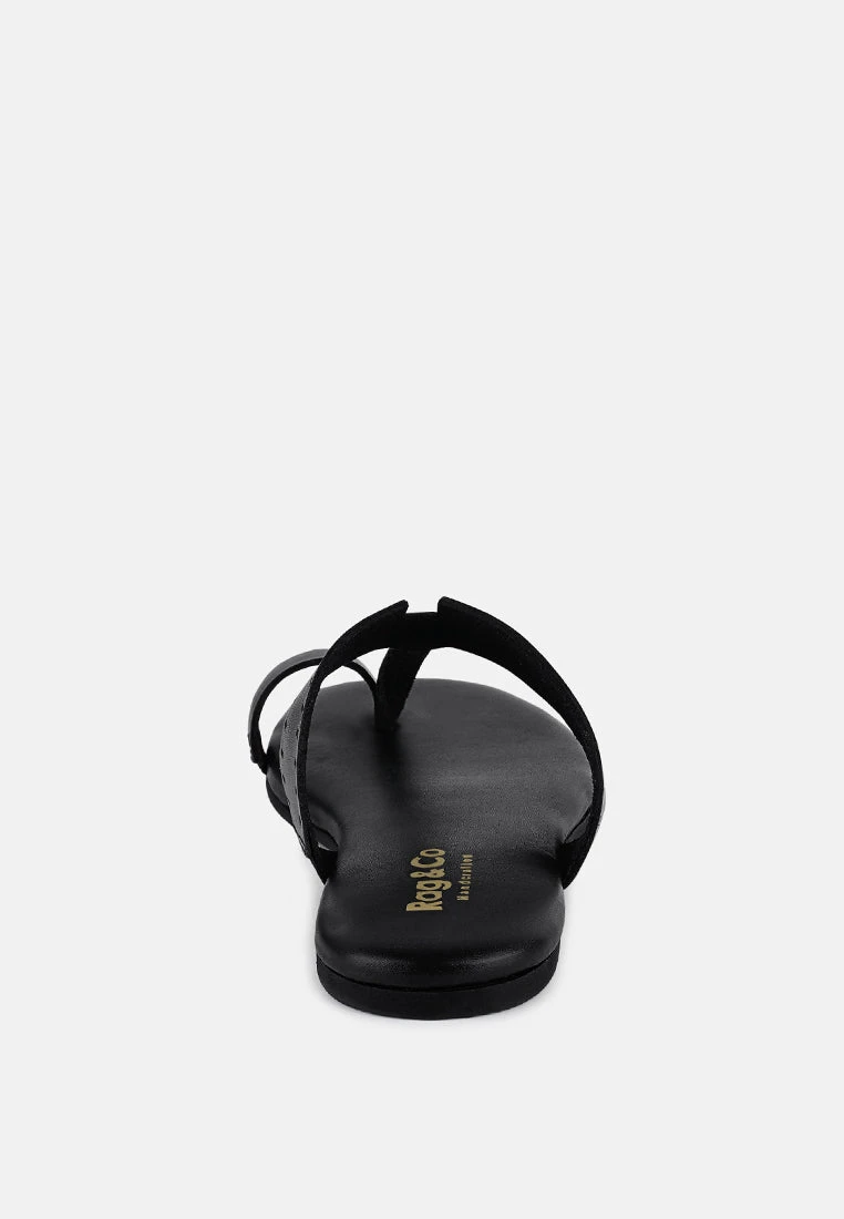 MILA Black Toe Ring Thong Slip Ons 7 MILA Black Toe Ring Thong Slip Ons - Image 5