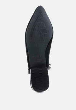 MOLLY Black Frayed Leather Mules 15 MOLLY Black Frayed Leather Mules -Rag & Co MOLLYBlackFrayedLeatherMules RCSH1868 Black 13