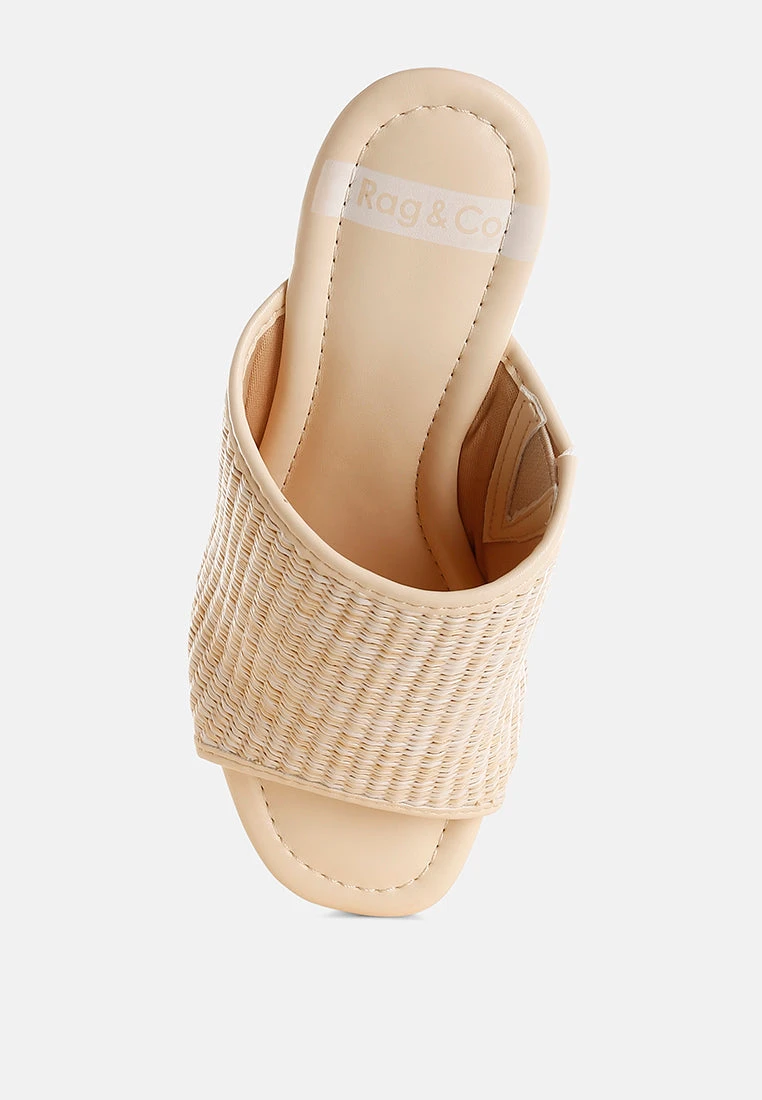 Marengo Raffia Wooden Clogs 6 Marengo Raffia Wooden Clogs - Image 4