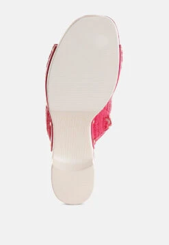 Marengo Raffia Wooden Clogs 24 Marengo Raffia Wooden Clogs -Rag & Co Marengo Raffia Wooden Clogs RCSH5433 4