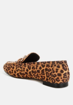 Meopa Horsebit & Studs Metallic Leopard Print Loafers 11 Meopa Horsebit & Studs Metallic Leopard Print Loafers -Rag & Co MeopaHorsebit StudsMetallicLeopardPrintLoafersRCSH5627LEOPARD 2