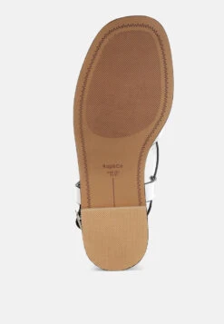 Doata Metallic Genuine Leather Buckled Flats 11 Doata Metallic Genuine Leather Buckled Flats -Rag & Co MetallicGenuineLeatherBuckledFlatsRCSH5486 3