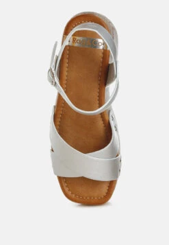 Morasa Metallic Pleather Clog Sandals -Rag & Co MorasaMetallicPleatherClogSandalsRCSH5428 7