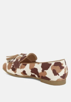 Moraug Faux Suede Tassels Loafers -Rag & Co MoraugFauxSuedeTasselsLoafersRCSH5581COWPRINT 9