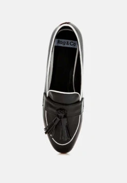 Mythos Dual Tone Tassel Loafers -Rag & Co Mythos Dual Tone Tassel Loafers RCSH5073 black 8