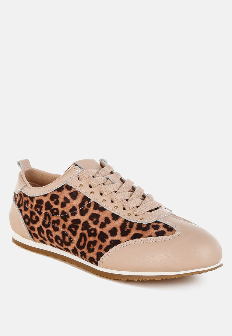 Narati Leopard Print Real Leather Sneakers 4 Narati Leopard Print Real Leather Sneakers - Image 2