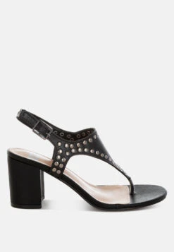 Nerina Studded Genuine Leather Sandals -Rag & Co Nerina Studded Genuine Leather Sandals RCSH5595 1
