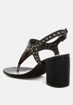 Nerina Studded Genuine Leather Sandals -Rag & Co Nerina Studded Genuine Leather Sandals RCSH5595 6