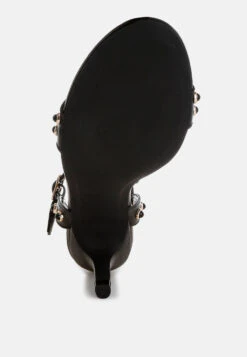 Nidara Studded Real Leather Kitten Heel Sandals 23 Nidara Studded Real Leather Kitten Heel Sandals -Rag & Co NidaraStuddedRealLeatherKittenHeelSandalsRCSH5589 8 e724111e e74e 4def 83aa 868d2fb1eef4