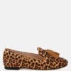 Niloha Studs & Tassels Detail Leopard Loafers 1 Niloha Studs & Tassels Detail Leopard Loafers -Rag & Co Niloha Studs Tassels Detail Leopard Loafers RCSH5626 1