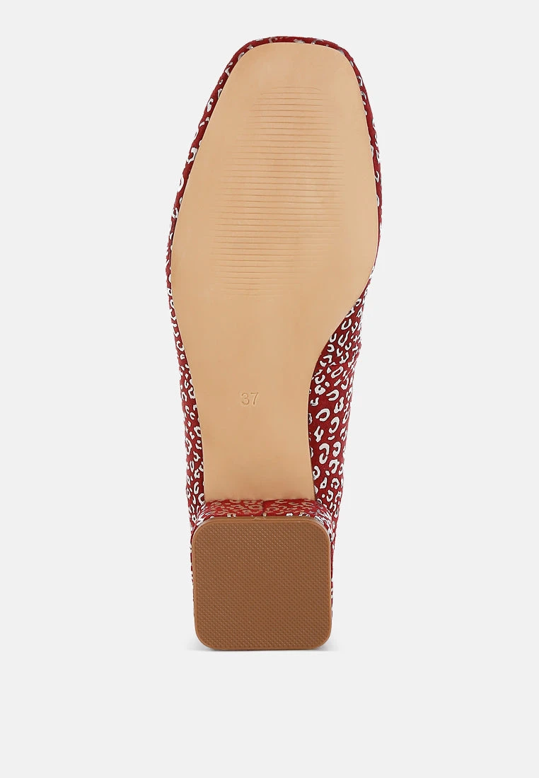 Ningen Leopard Print Block Heel Ballerinas 12 Ningen Leopard Print Block Heel Ballerinas - Image 10