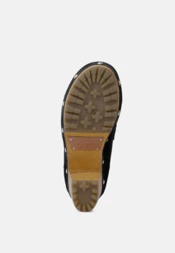 OSAGE Black Clogs Loafers In Fine Suede -Rag & Co OSAGEBlackClogLoafersinFineSuede RCSH2959 Black 8