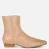 Obita Flared Heel Genuine Leather Boots -Rag & Co ObitaFlaredHeelGenuineLeatherBootsRCSH5155BEIGE 8