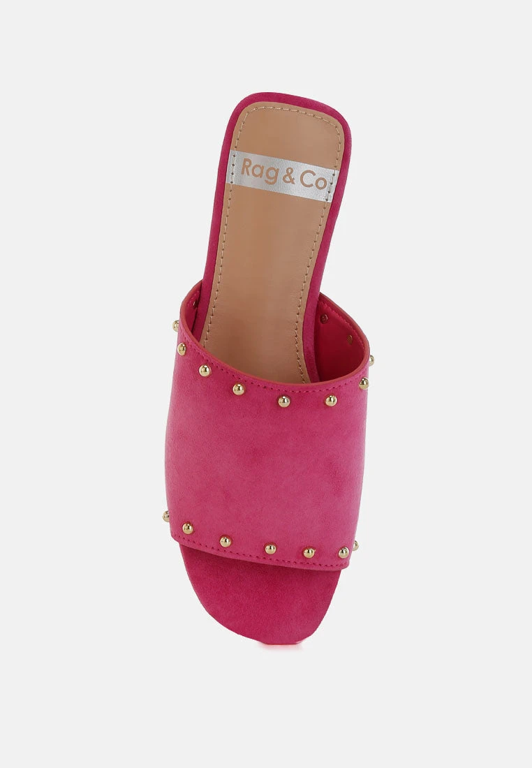 Odalia Soft Suede Leather Studded Flats 7 Odalia Soft Suede Leather Studded Flats - Image 5