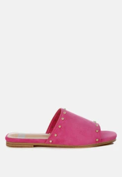 Odalia Soft Suede Leather Studded Flats