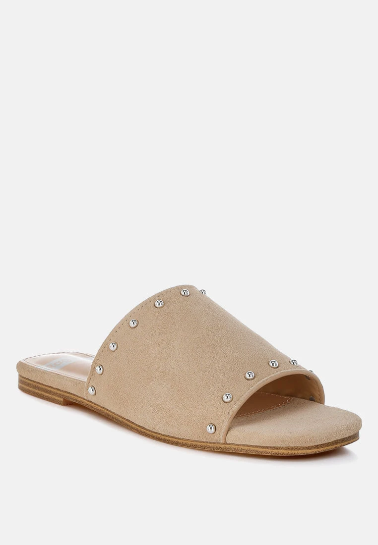 Odalia Soft Suede Leather Studded Flats 10 Odalia Soft Suede Leather Studded Flats - Image 8