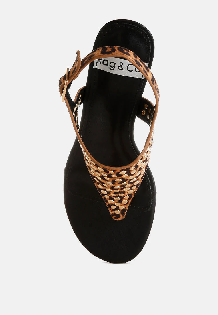 Oidah Leopard Print Studded Wedges 6 Oidah Leopard Print Studded Wedges - Image 4