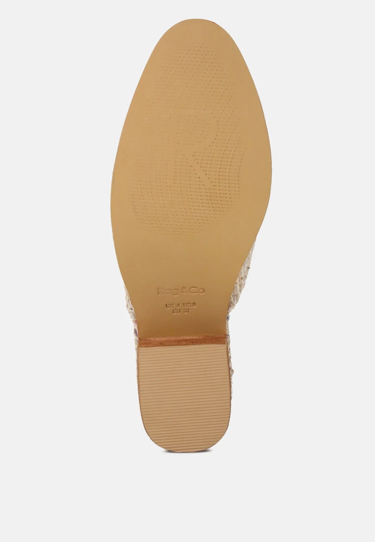 PALMA Natural Stacked Heel Mules 8 PALMA Natural Stacked Heel Mules - Image 6