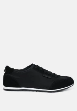 Pattens Genuine Suede Leather Sneakers -Rag & Co Pattens Genuine Suede Leather Sneakers RCSH5266 BLACK 5