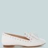 Philoha Studs & Tassels Detail Flat Loafers -Rag & Co PhilohaStuds TasselsDetailFlatLoafersRCSH5597 1