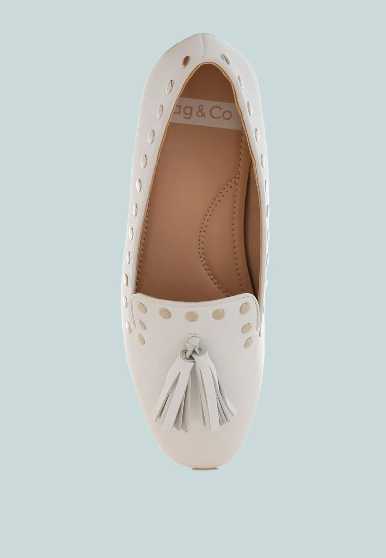 Philoha Studs & Tassels Detail Flat Loafers 5 Philoha Studs & Tassels Detail Flat Loafers - Image 4