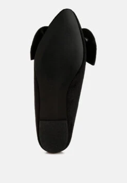 Pothos Luxurious Velvet Bow Ballerinas -Rag & Co Pothos Luxurious Velvet Bow Ballerinas RCSH5158 black 8
