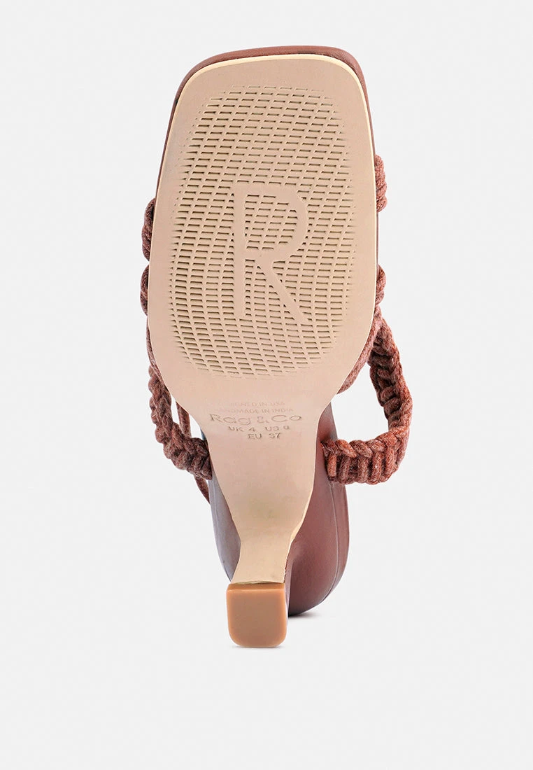 BEROE Mocca Braided Handcrafted Lace Up Sandal 10 BEROE Mocca Braided Handcrafted Lace Up Sandal - Image 8