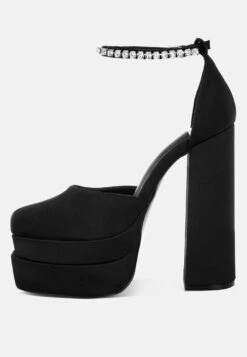 MARTINI Black Sky High Platform Sandals 16 MARTINI Black Sky High Platform Sandals -Rag & Co RCSH3150BLACK 6