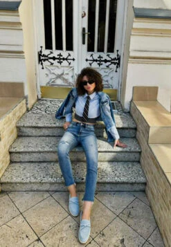 Nautica Genuine Suede Knot Detailed Loafers 30 Nautica Genuine Suede Knot Detailed Loafers -Rag & Co RCSH4827 baby blue Influencer image