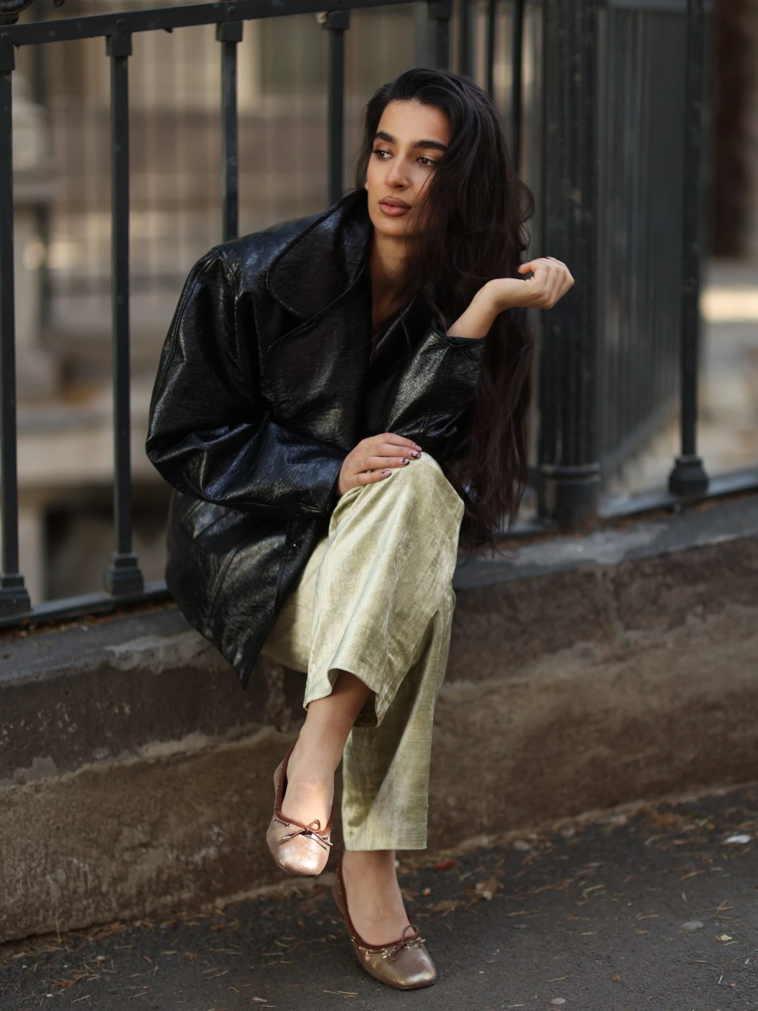 Darlow Drawstring Bow Ballerinas 4 Darlow Drawstring Bow Ballerinas - Image 2