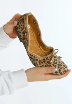 Darlow Drawstring Bow Ballerinas 29 Darlow Drawstring Bow Ballerinas -Rag & Co RCSH4836 leopard
